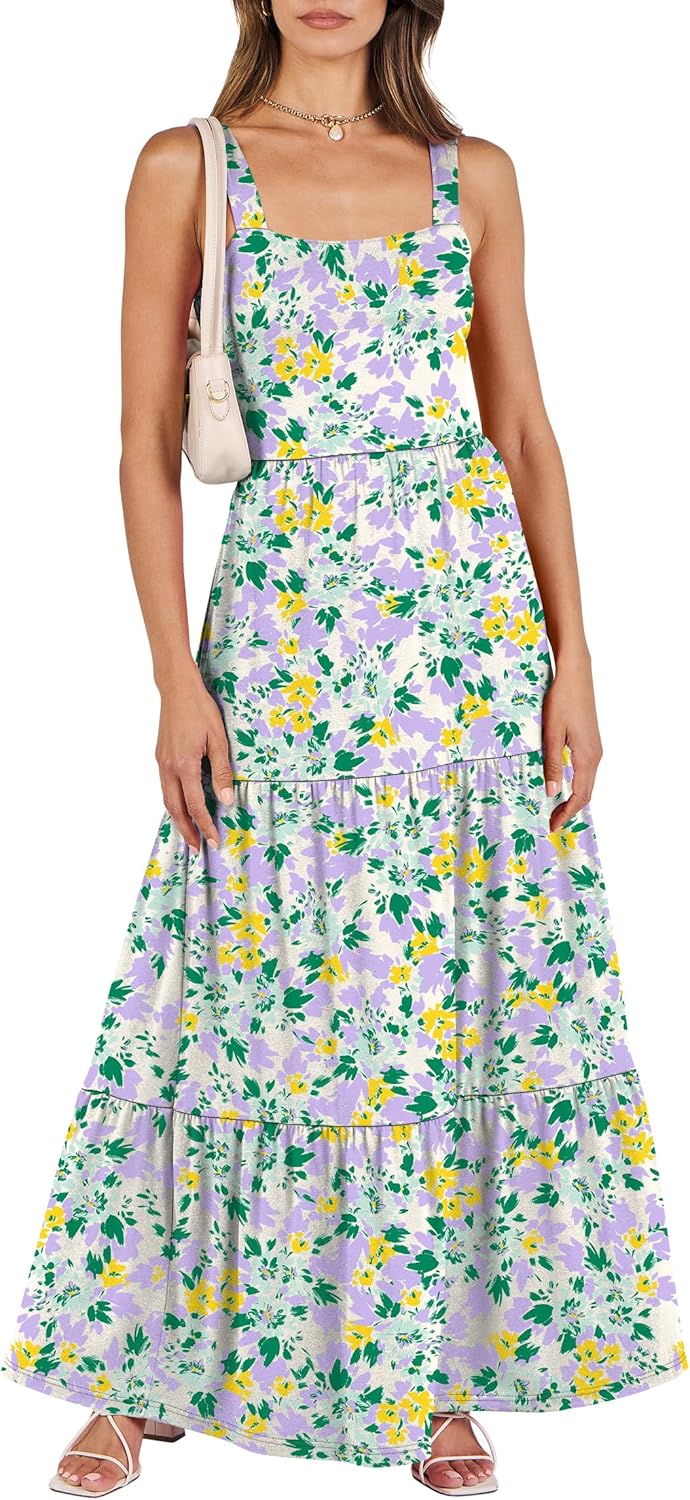 ANRABESS Women's Summer Casual Long Maxi Beach Vacation Dress