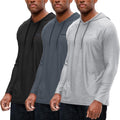 DEVOPS Men's Hoodie Long Sleeve Active T-Shirt - Lightweight Comfort