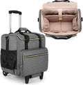 Rolling Teacher Bag with Laptop Compartment and Detachable Dolly