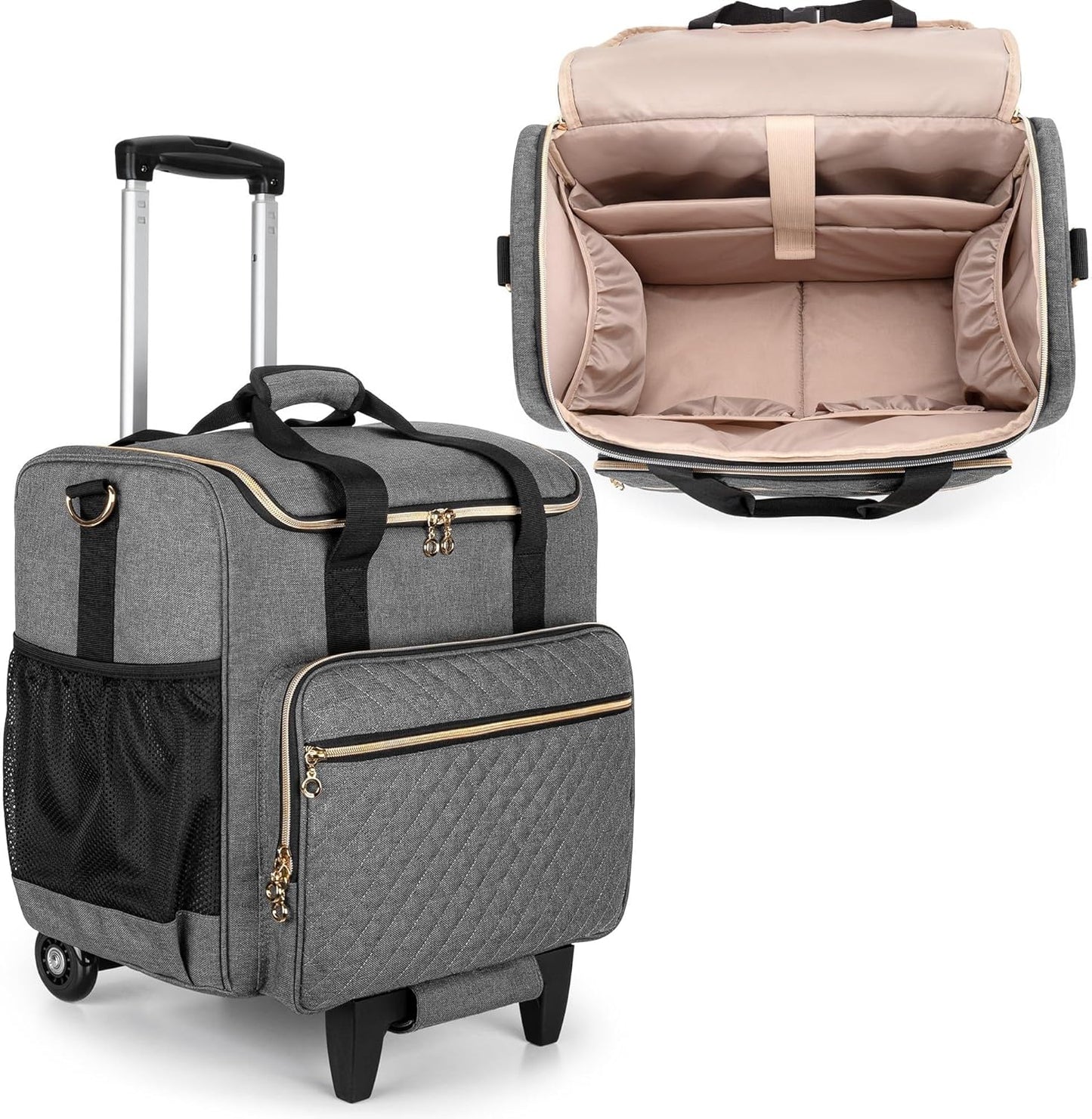 LUXJA Rolling Teacher Bag with Laptop Compartment for Educators