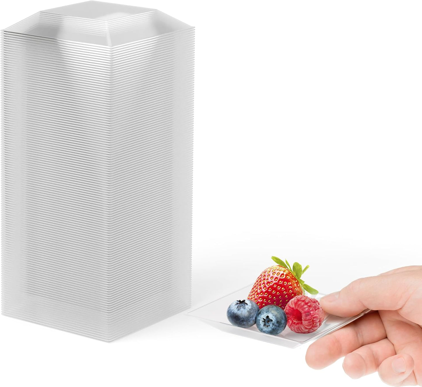 Exquisite Mini Disposable Appetizer Plates - Perfect for Events