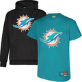 Ultra Game Youth NFL Soft T-Shirt and Hoodie Combo for Fans