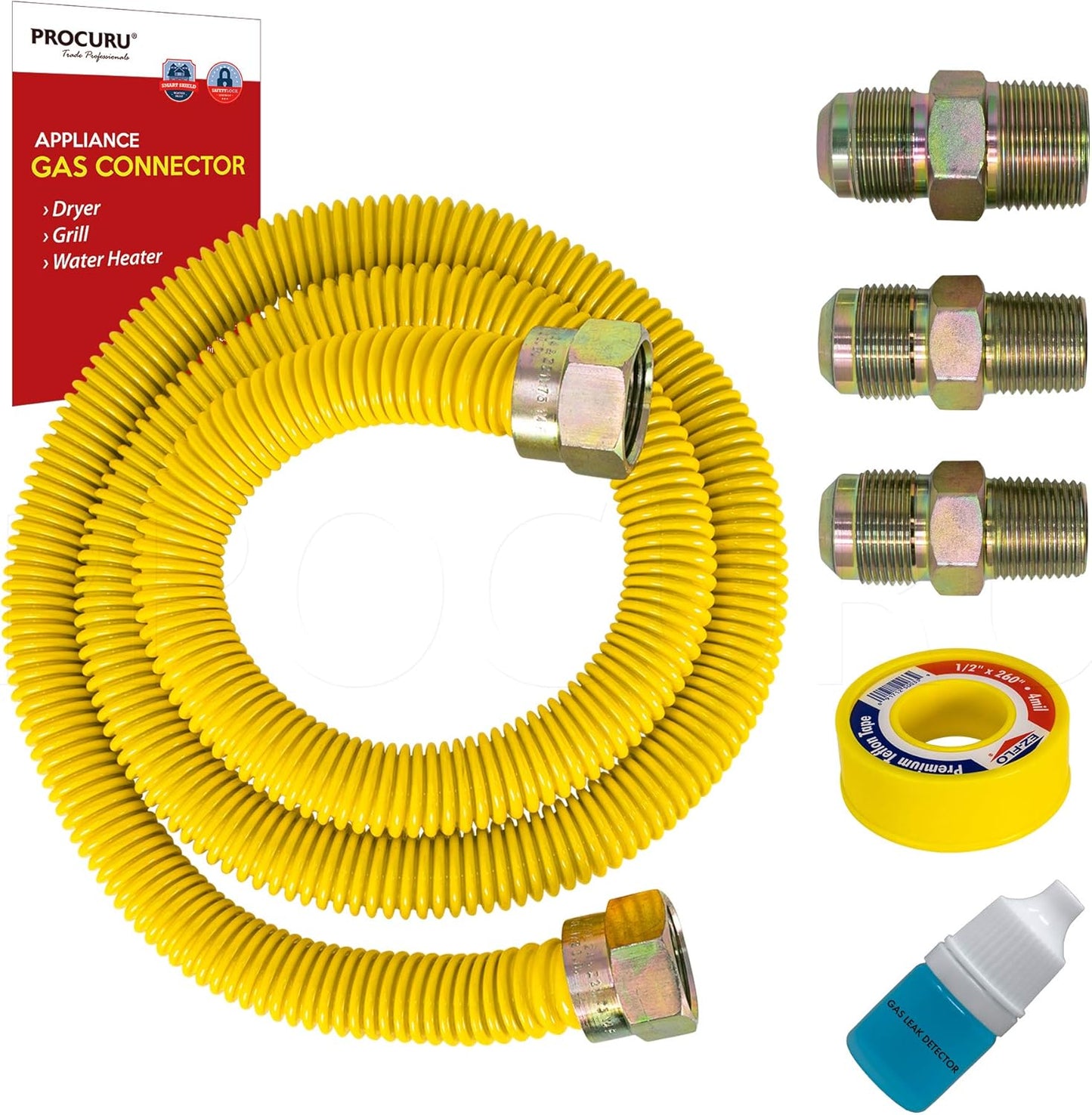 Universal Flexible Gas Connector Kit for Dryers and Grills