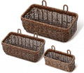 Wall Hanging Basket Set of 3 - Boho Hand-Woven Storage for Walls