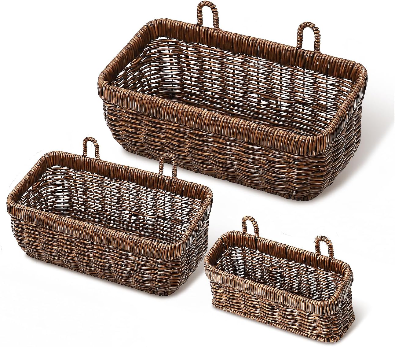 Boho Style Hand-Woven Wall Hanging Baskets for Home Decor