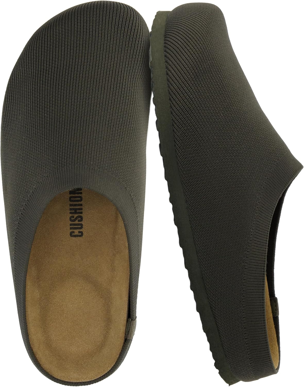 CUSHIONAIRE Women's Sils Knit Cork Footbed Clog for Comfort
