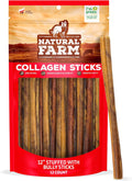 Natural Farm Bully Sticks Stuffed Collagen Sticks for Dogs