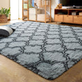LOCHAS Luxury Shag Area Rug 6x9 ft Geometric Plush Fluffy Rug - Extra