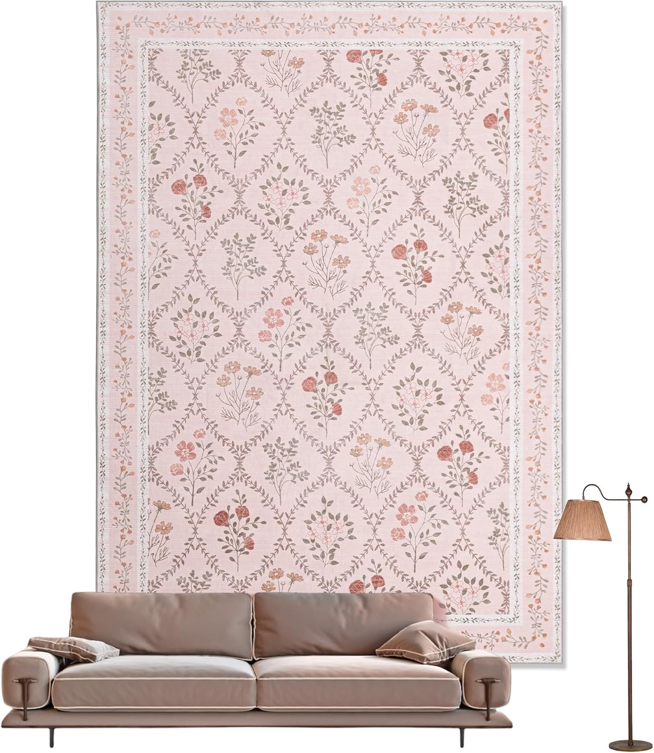 YIHOUSE 5x7 Washable Rug for Bedroom and Living Room Decor