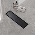 Neodrain 12 in Matte Black Linear Shower Drain - Low Profile Flow