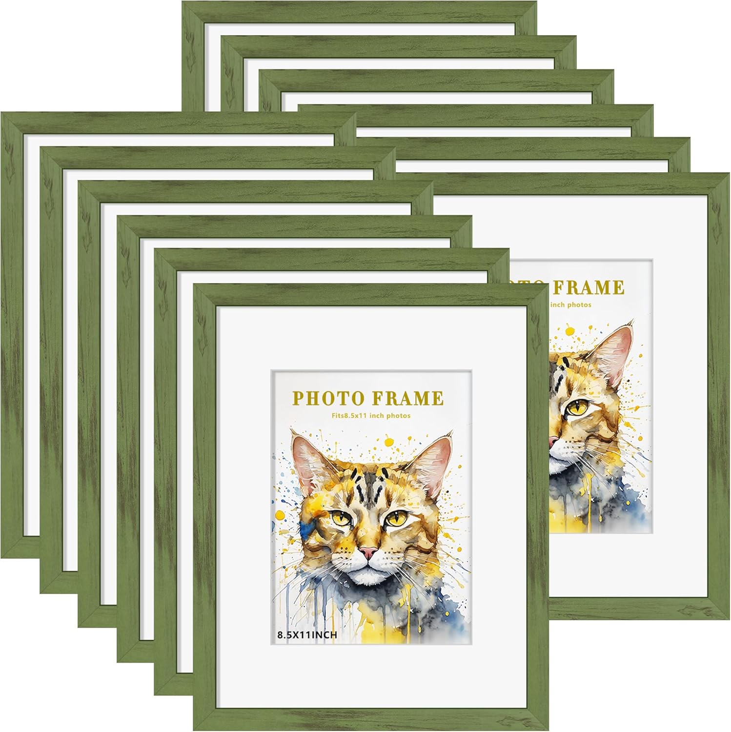 Picrit 8.5x11 Picture Frame Set of 12 for Wall or Table Display