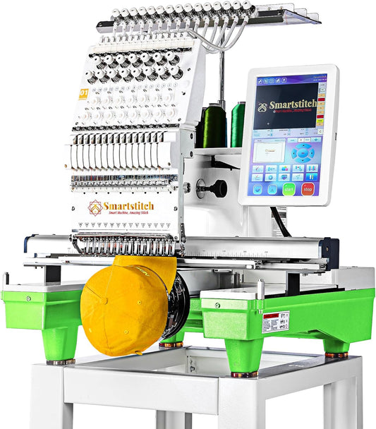 Smartstitch 15-Needle Embroidery Machine, WiFi, 3D Cap Embroidery