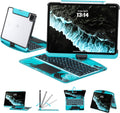 Transparent Blue Keyboard Case for 11 in iPad Air/Pro - Backlit