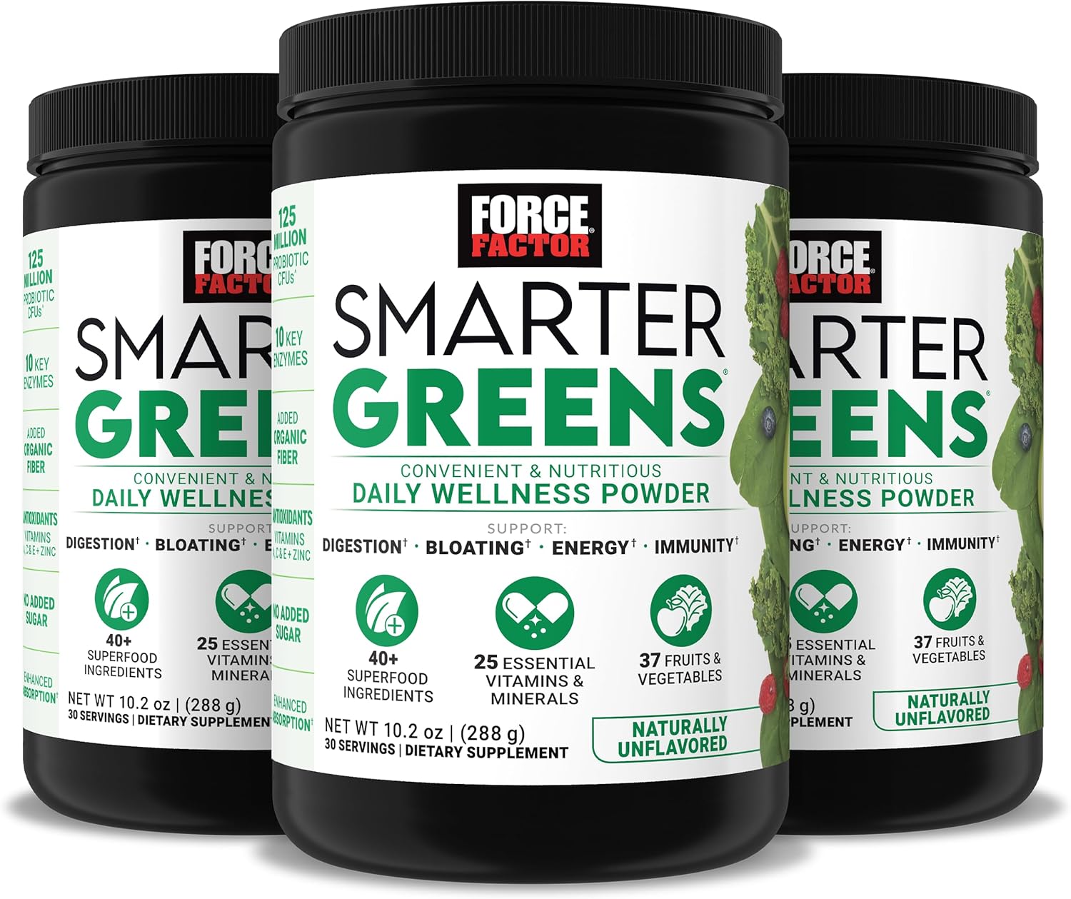 Force Factor Smarter Greens Daily Wellness Powder for Energy