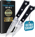 Cutluxe Paring Knife Set 4in Fruit & 3in Peeling Knives - Balanced