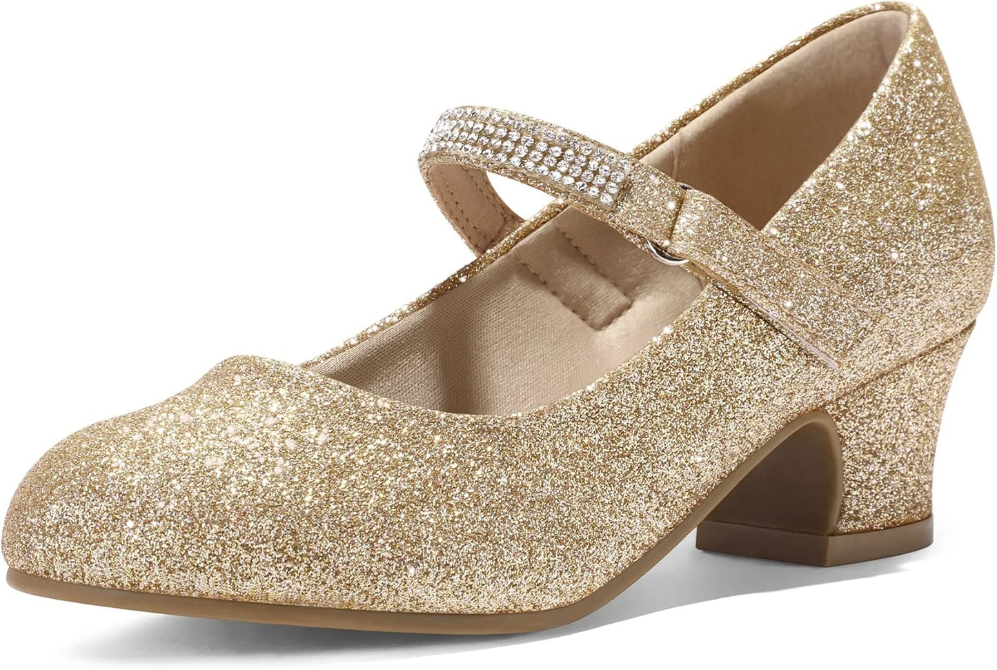K KomForme Mary Jane Shoes with Rhinestones for Little Kids