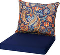 24 x 24 in Outdoor Chair Cushions Set - Waterproof Deep Seat Plush