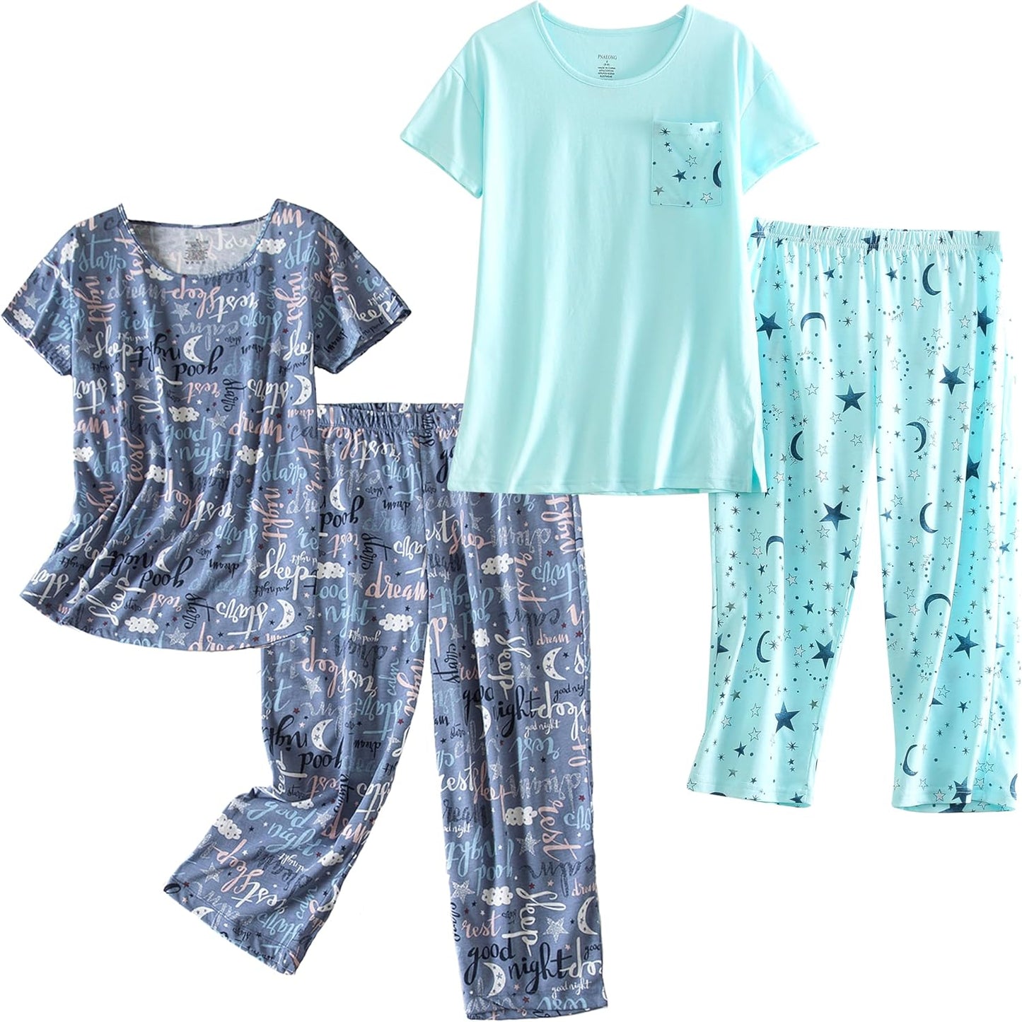 PNAEONG Women's Cotton Pajama Sets for Summer Comfort and Style