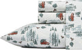 King Cotton Flannel Sheets - Tree Farm Pattern, Brushed Soft King