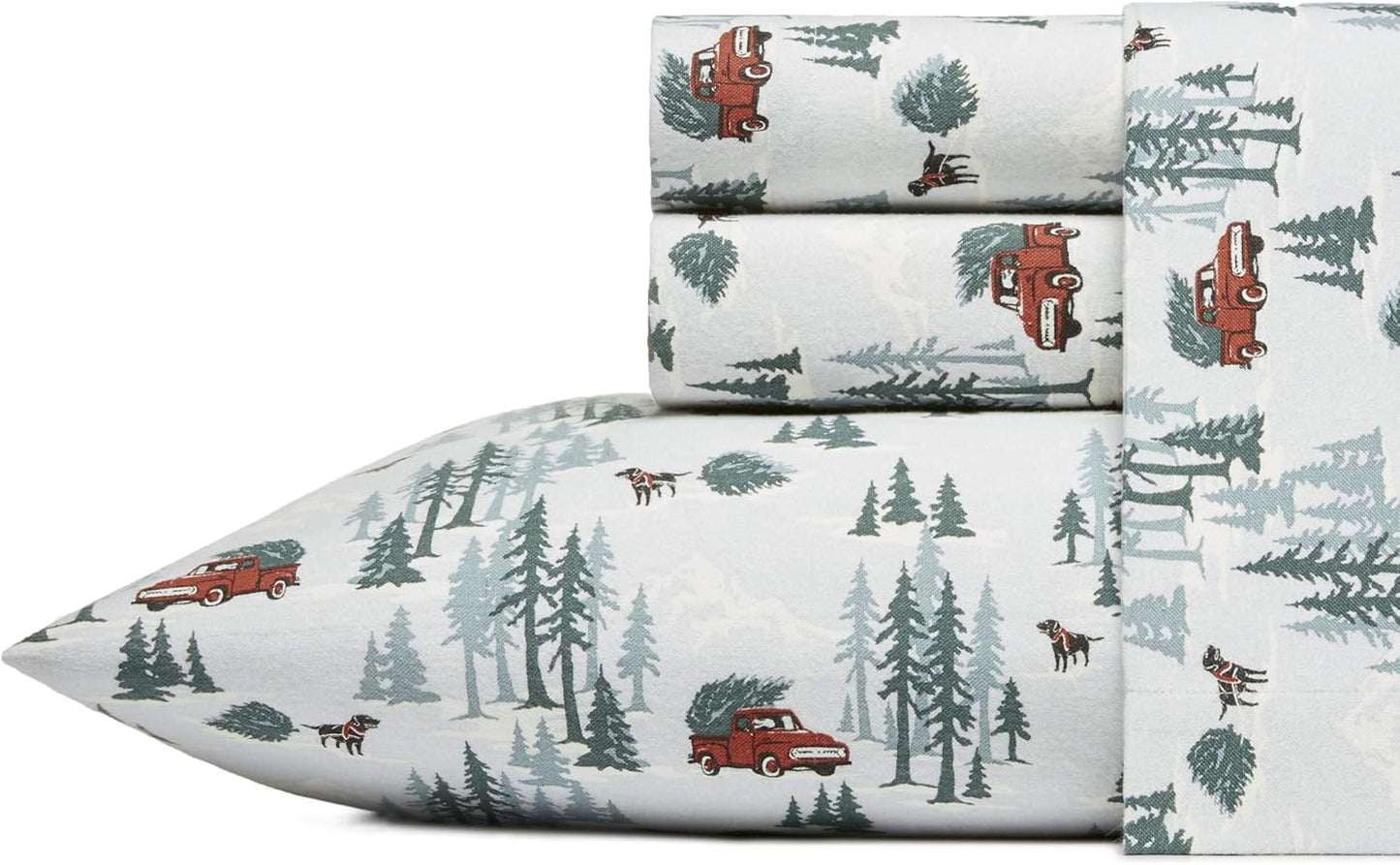 Eddie Bauer King Sheets Cotton Flannel Bedding Set for Comfort