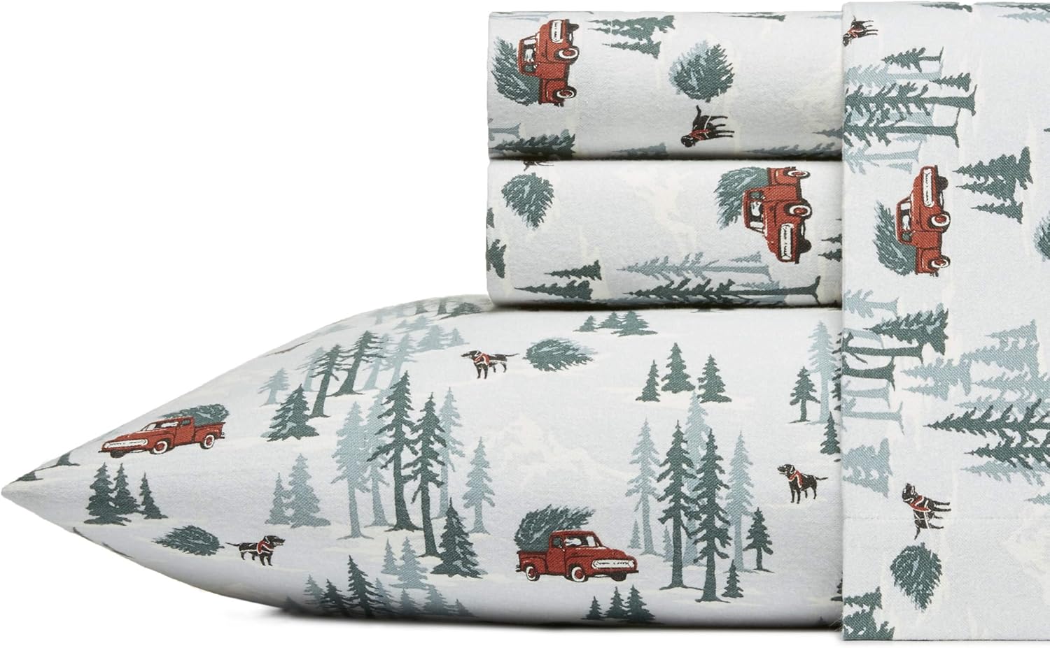 Eddie Bauer King Sheets Cotton Flannel Bedding Set for Comfort
