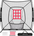 Baseball & Softball Practice Net 7x7 ft - Portable Training Aid