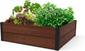 Keter 48 in x 48 in Wood Look Raised Garden Bed - Easy Assembly