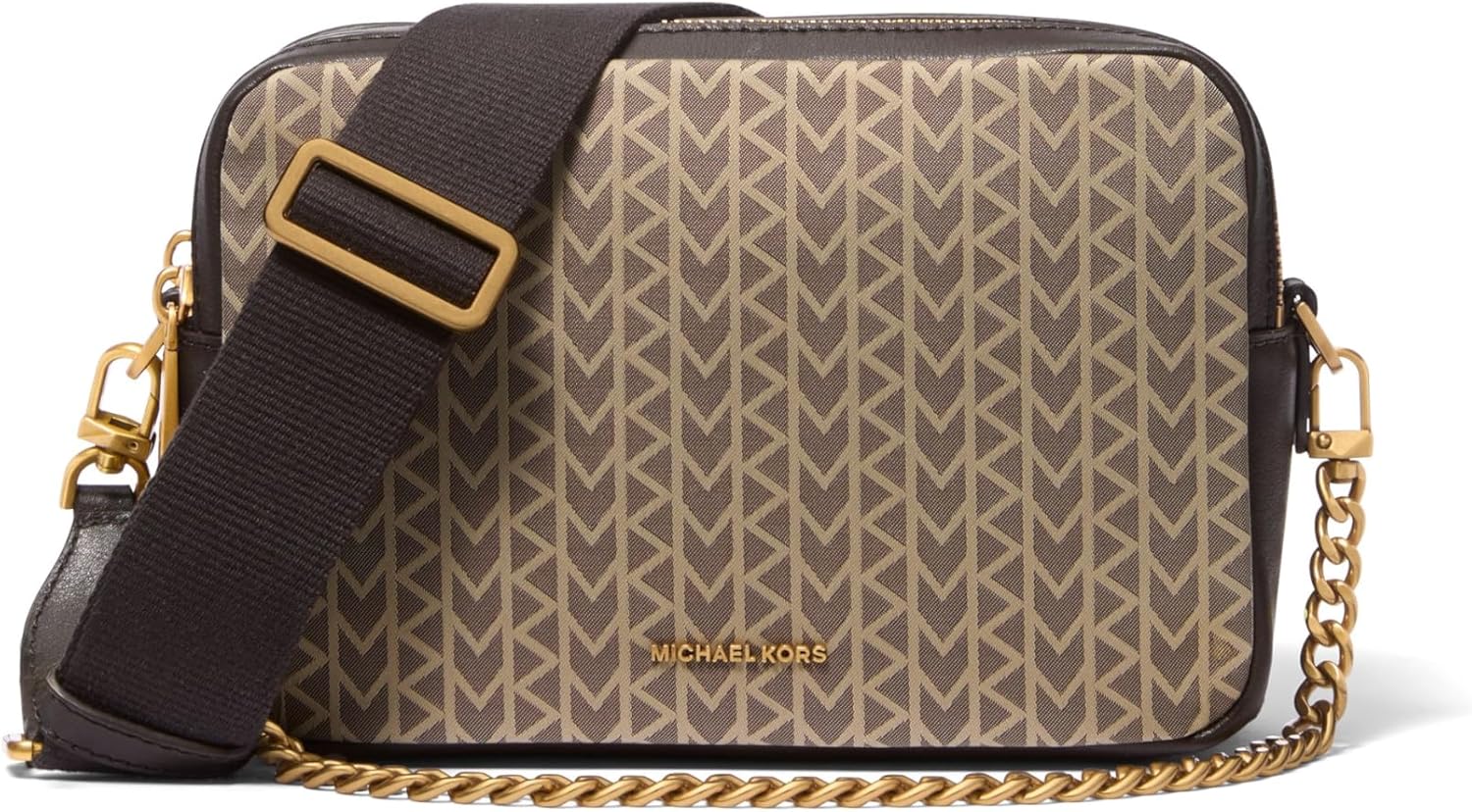 Michael Kors Bryant Medium Double Zip Chain Camera Crossbody Bag
