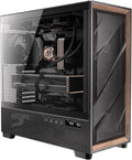 Antec Flux Pro Full-Tower PC Case - High Airflow, Walnut Wood Accent