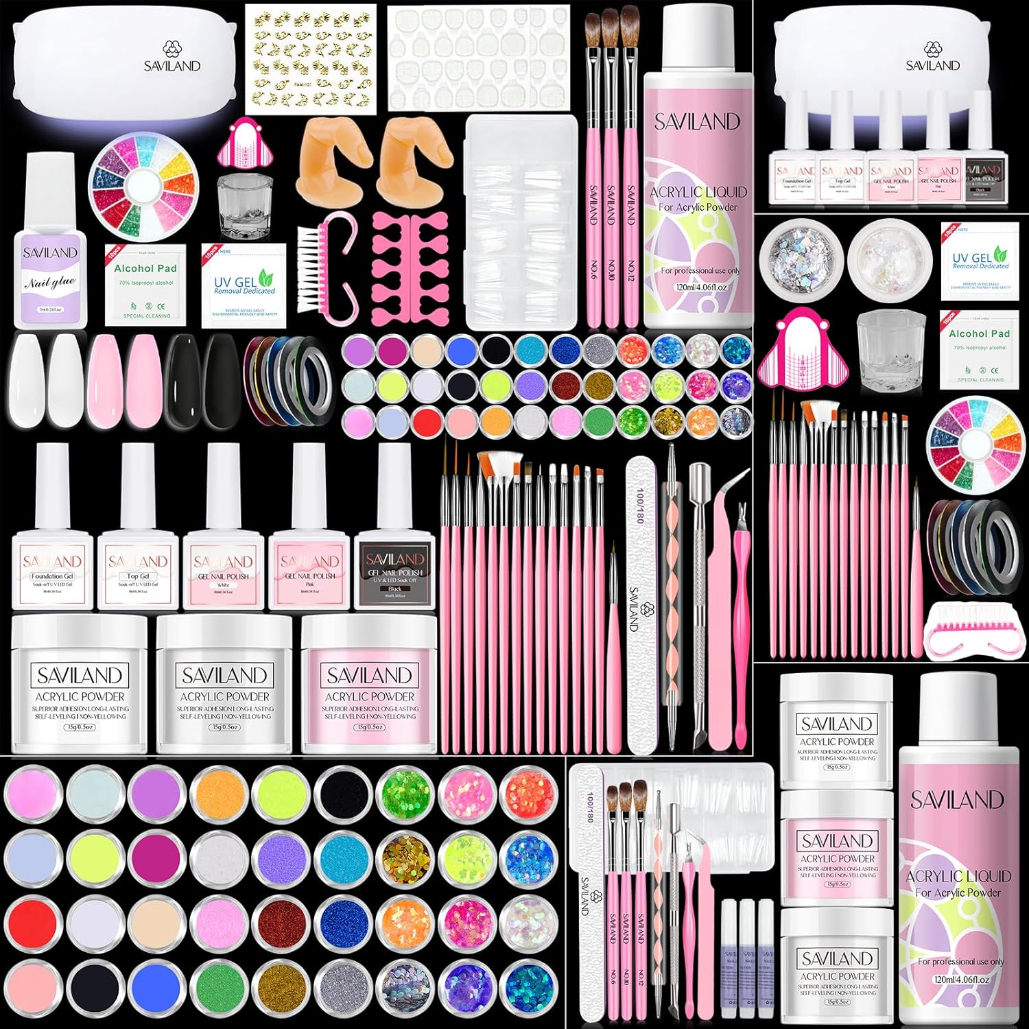 SAVILAND Acrylic Nail Kit for Beginners: Complete Nail Art Set