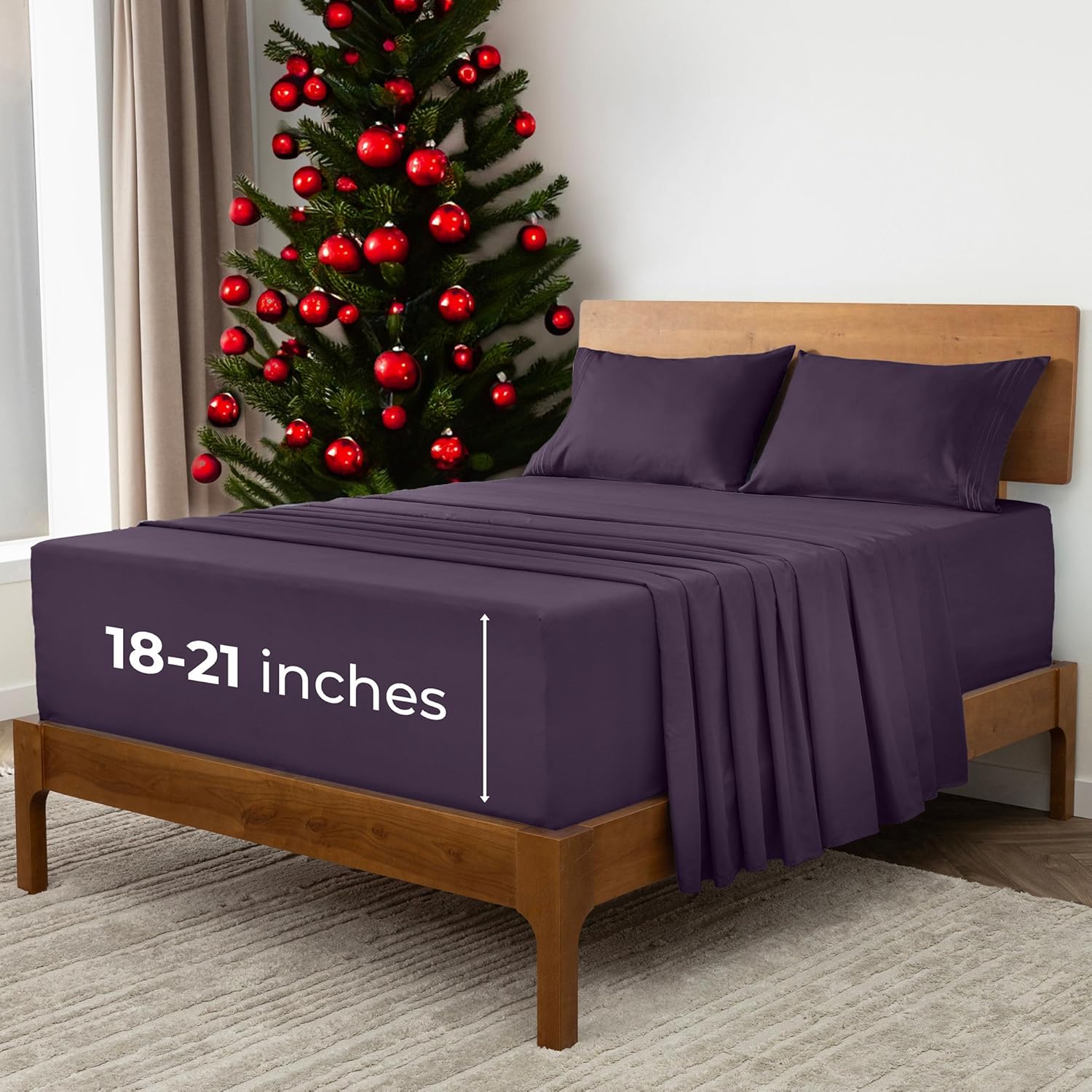 Mellanni Extra Deep King Sheets - Ultra Soft Hotel Luxury Bedding