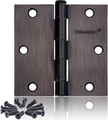 24 Pack Door Hinges 3.5 x 3.5 in Oil Rubbed Bronze - Durable Interior