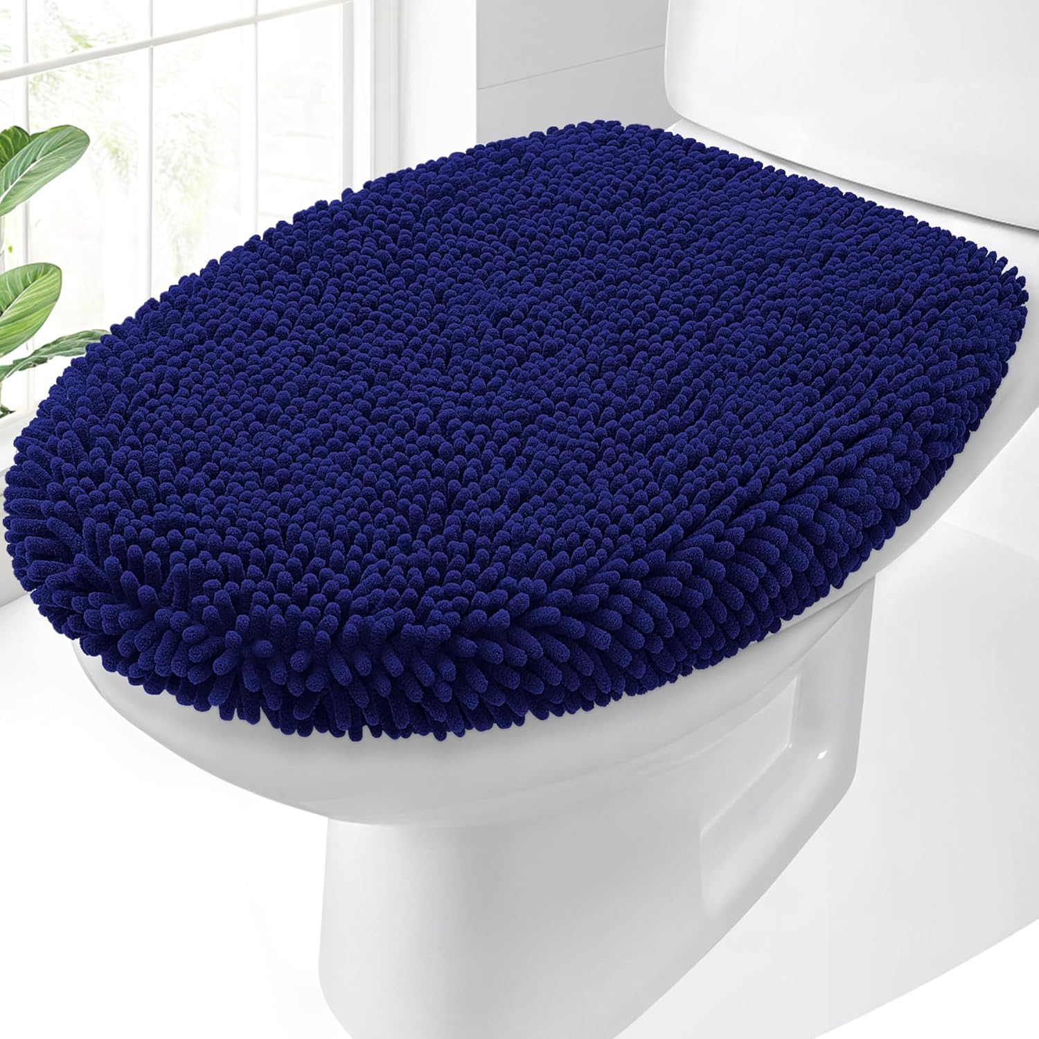 Soft Chenille Bathroom Toilet Lid Cover for Comfort and Style