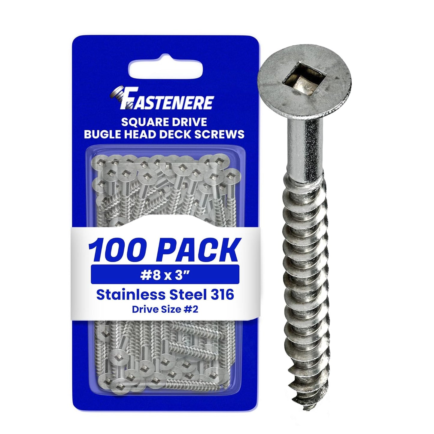 Fastenere Stainless Steel Deck Screws for Wood and Composite