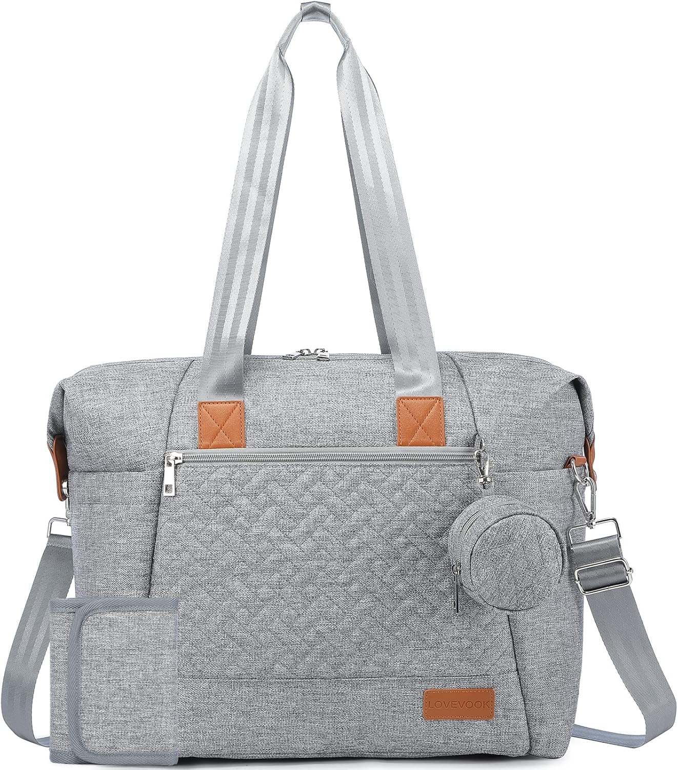LOVEVOOK Diaper Bag Tote - Large Waterproof Travel Baby Bag