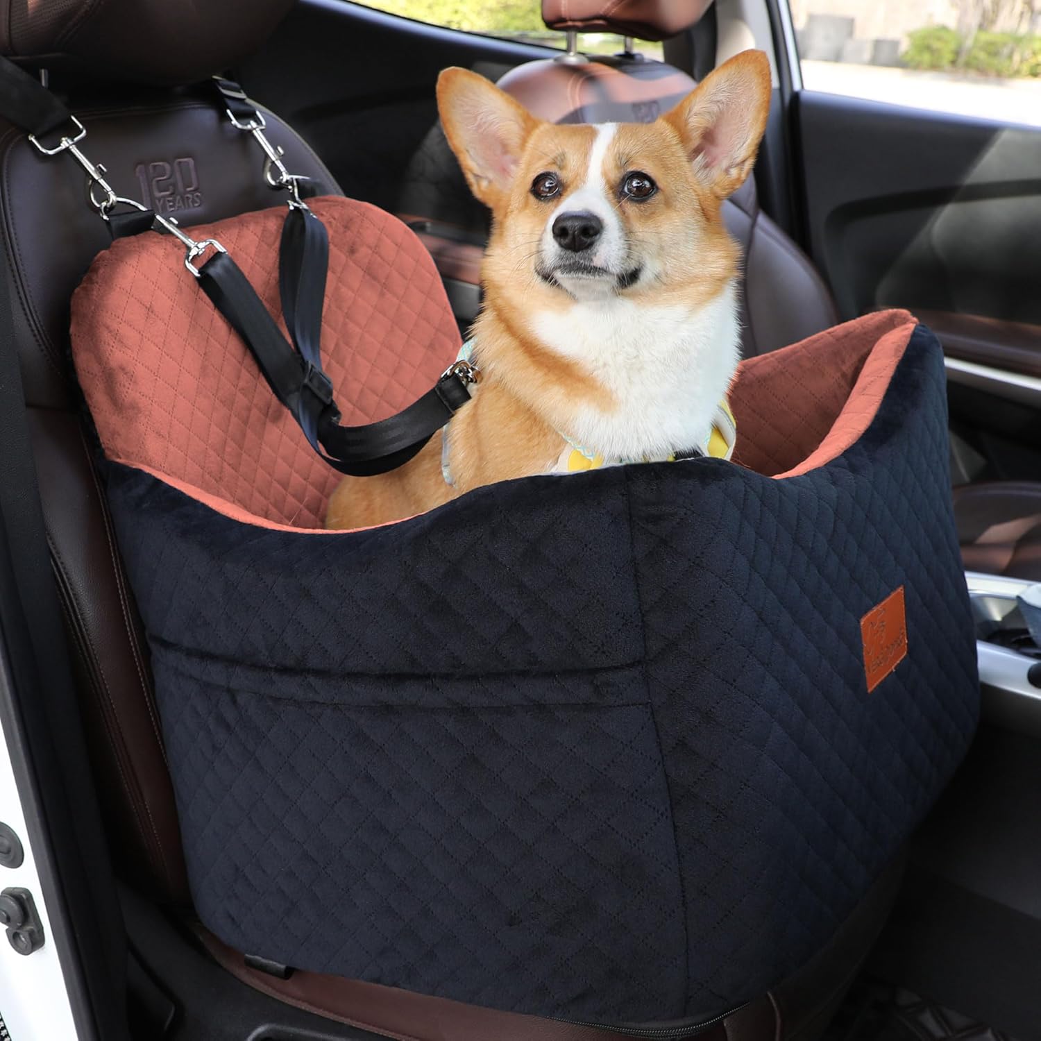 Dog Car Seat for Small/Medium Dogs - Safety Comfy Travel Carrier
