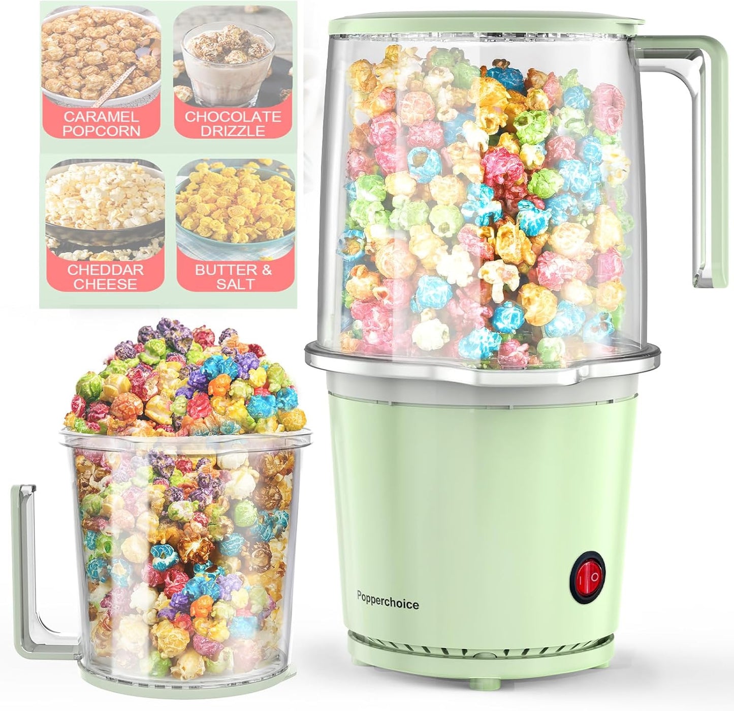 Air Popper Popcorn Maker with 98% Popping Rate for Family Fun
