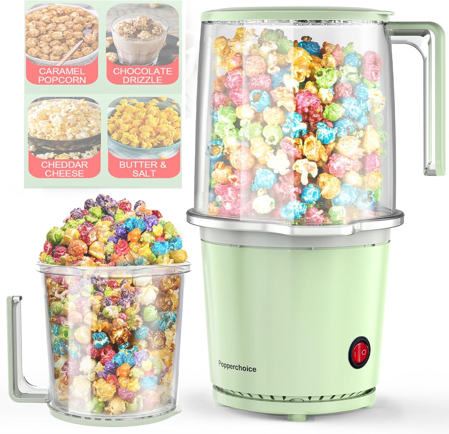 Air Popper Popcorn Maker with 98% Popping Rate for Family Fun
