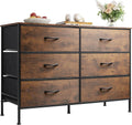 Fabric Dresser TV Stand with 6 Drawers - Wide Storage for Small Spaces