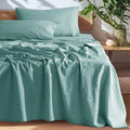 100% French Pure Linen King Sheets - Breathable Durable 4-Piece