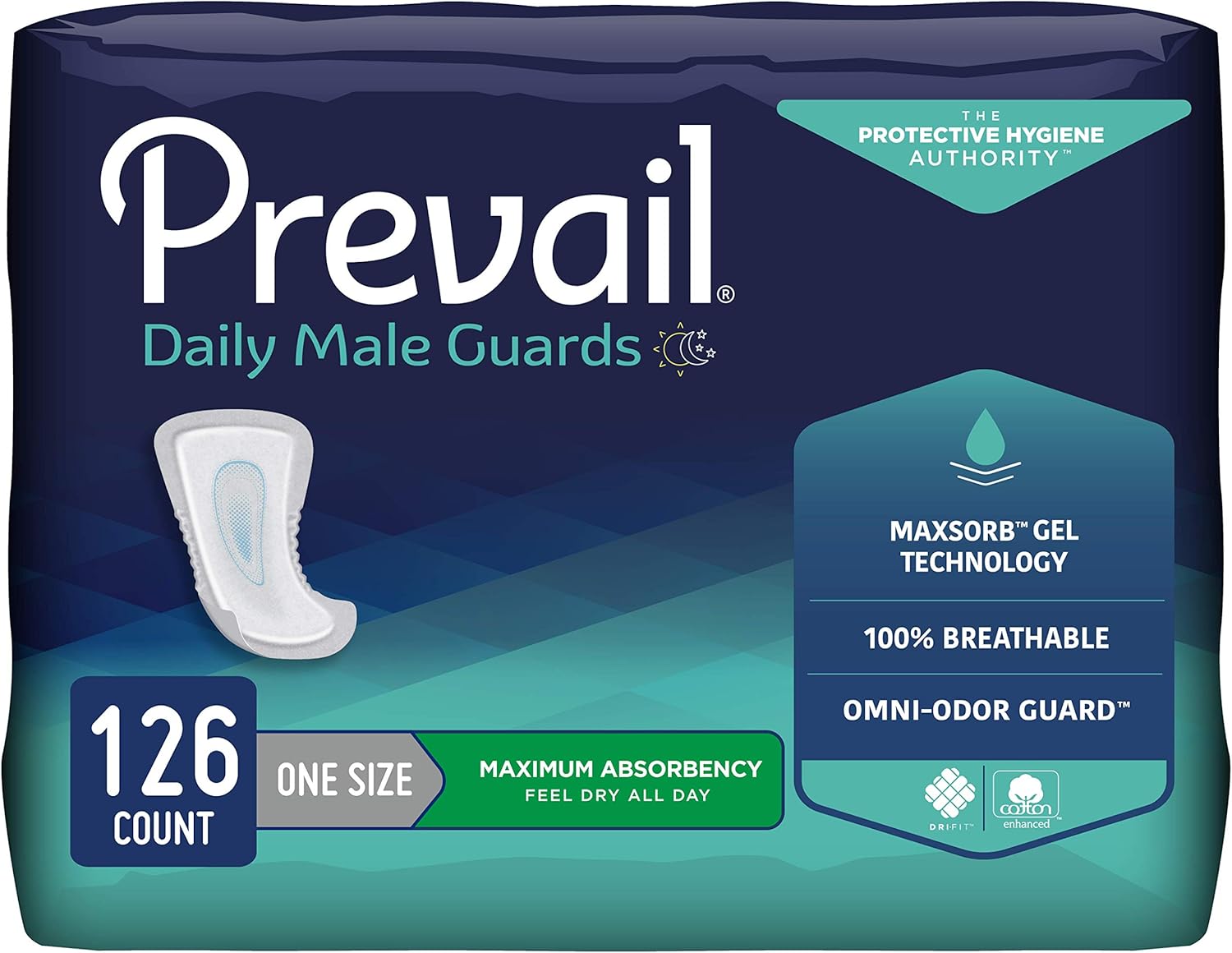 Prevail Proven Male Incontinence Guards - Maximum Absorbency