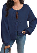 Women's Cardigan Sweaters Bow Button Down Cardigan - Cozy Layering