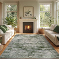 Jinchan Soft Faux Wool Washable Area Rug 8x10 for Living Room