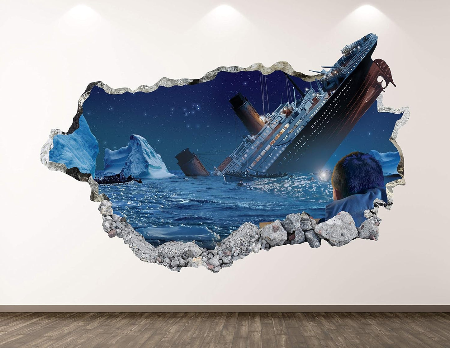 Titanic Wall Decal Art Decor 3D Passenger Ship Sticker Mural