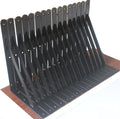 16 Pack 10in x 8in Black Heavy Duty Shelf Brackets - Strong Support
