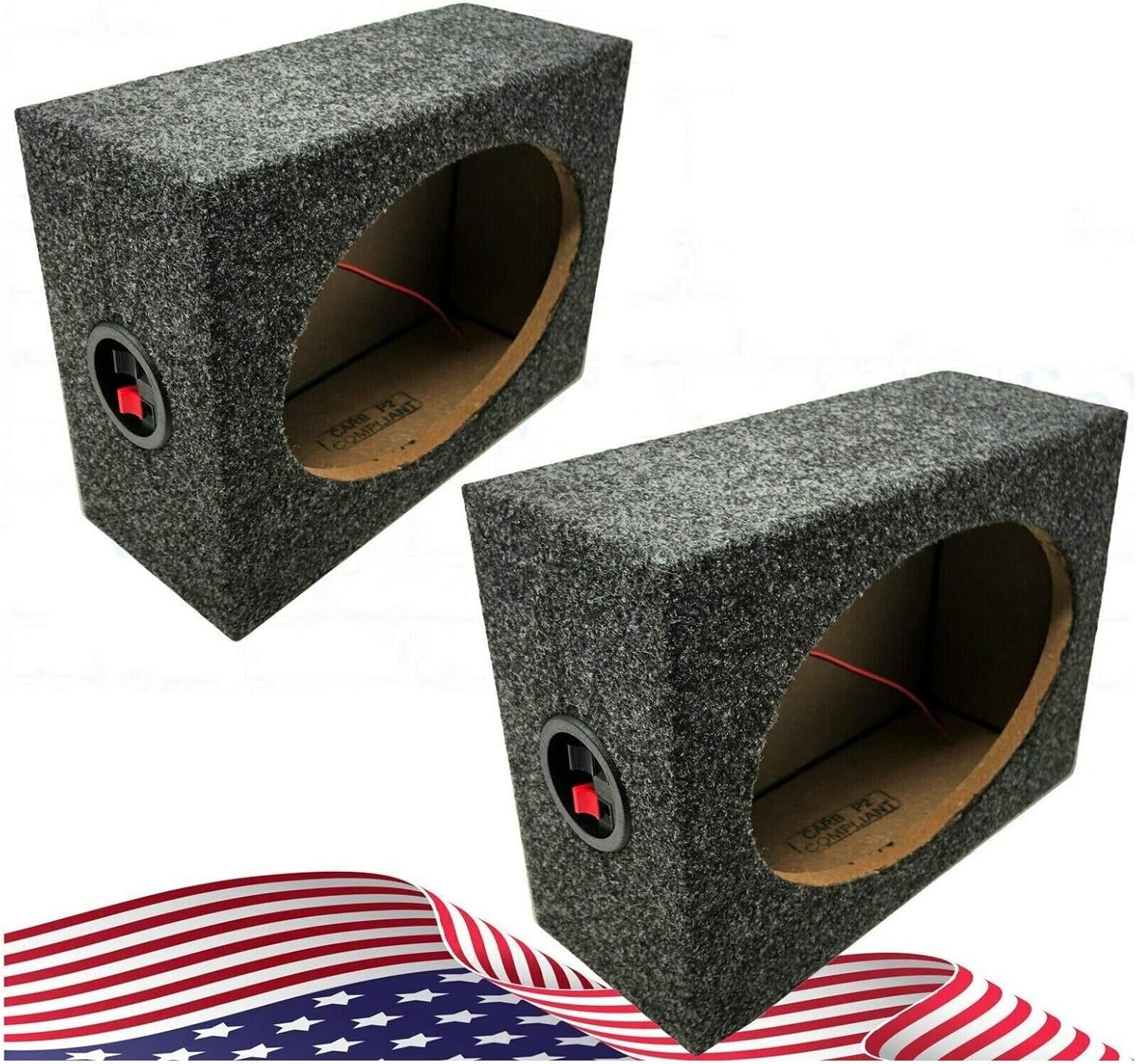 Audiotek Angled Style 6 x 9 Inch Car Audio Enclosures for Sound
