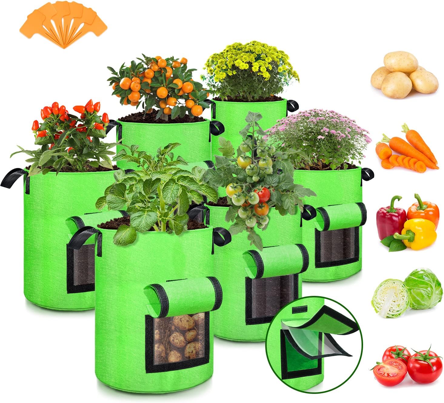 10 Gallon Potato Grow Bags for Indoor and Outdoor Gardening