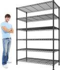 75 in Metal Storage Shelves 6 Tier Wire Shelving Unit - Heavy Duty
