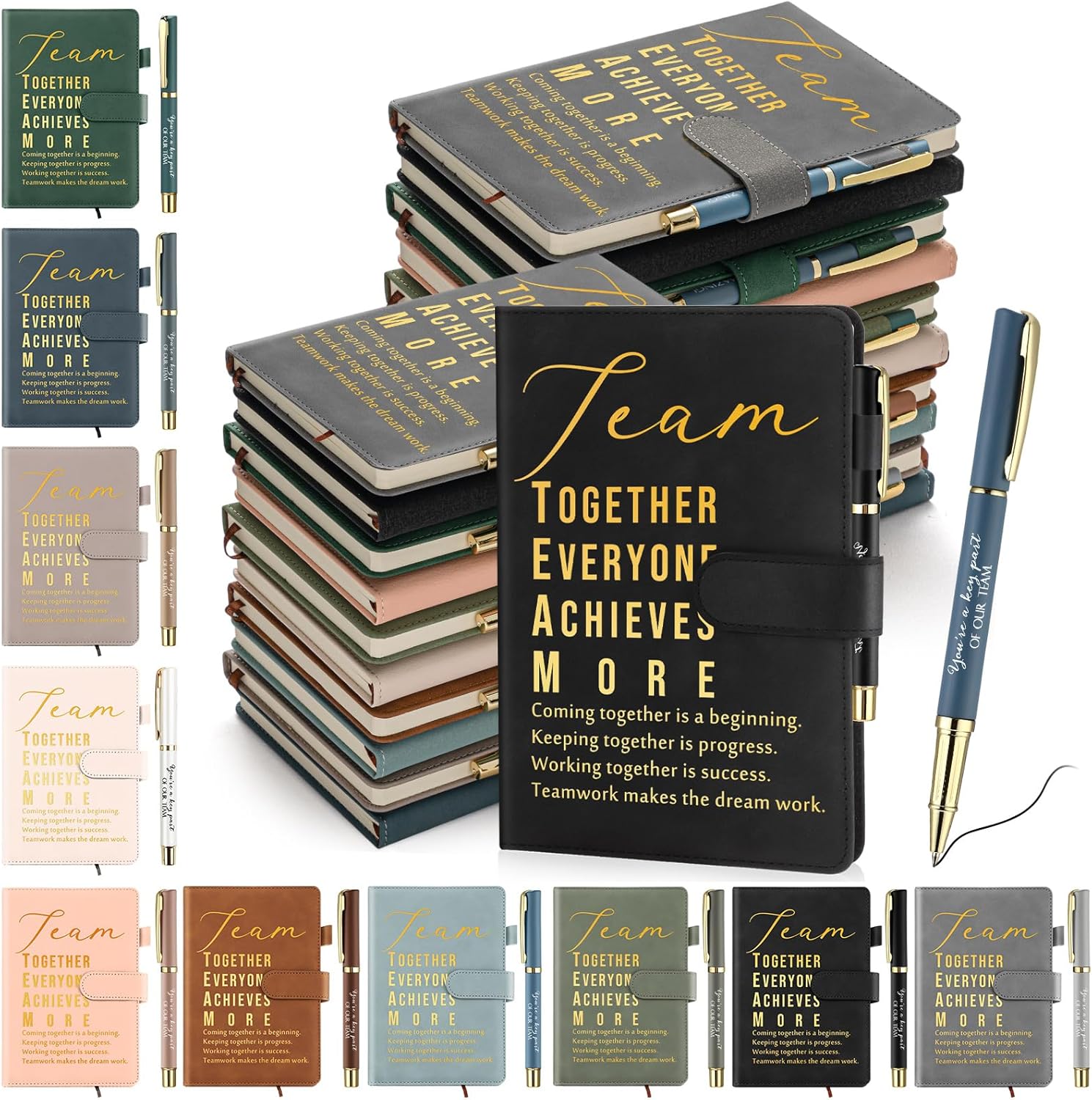 Kosiz 20 Pcs Employee Appreciation Gifts with Notebooks and Pens