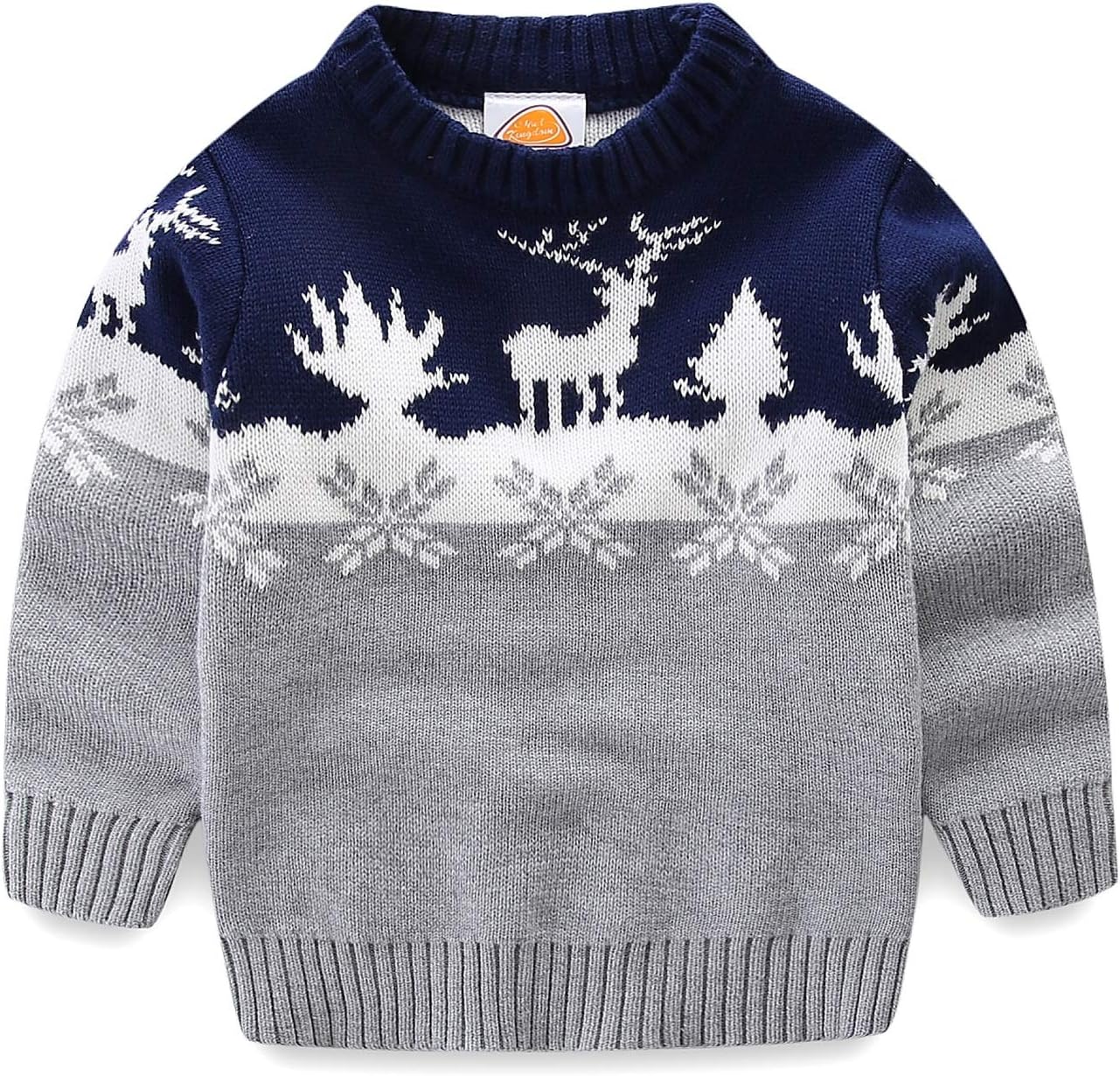 Mud Kingdom Boys Christmas Sweaters with Adorable Reindeer Design